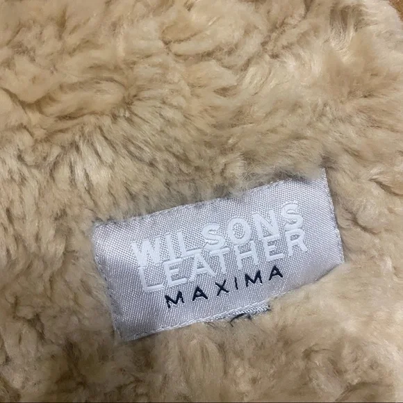 Wilsons Leather Tan Shearling Jacket - Picture 7 of 14